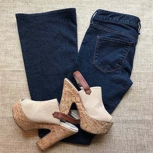 Express Dark Blue Stella Flare Jeans